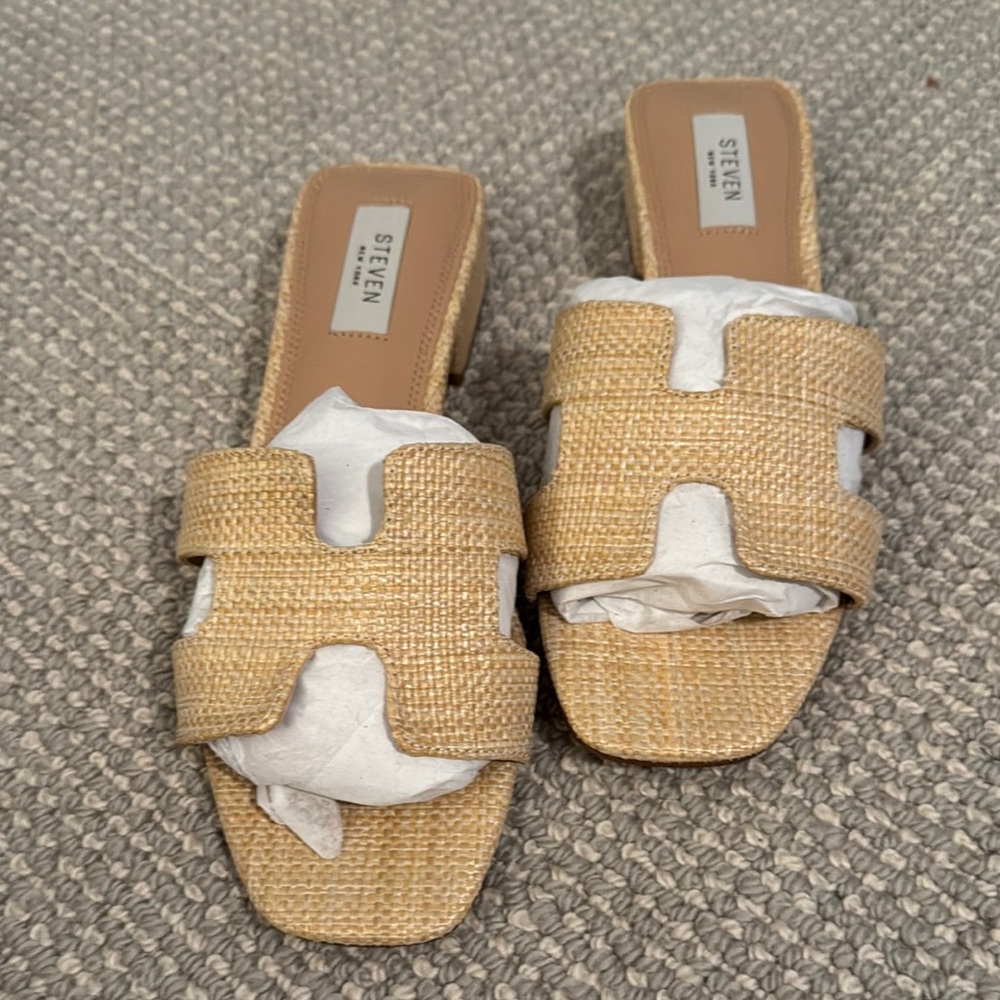 Steven By Steve Madden Tan Woven Sandals